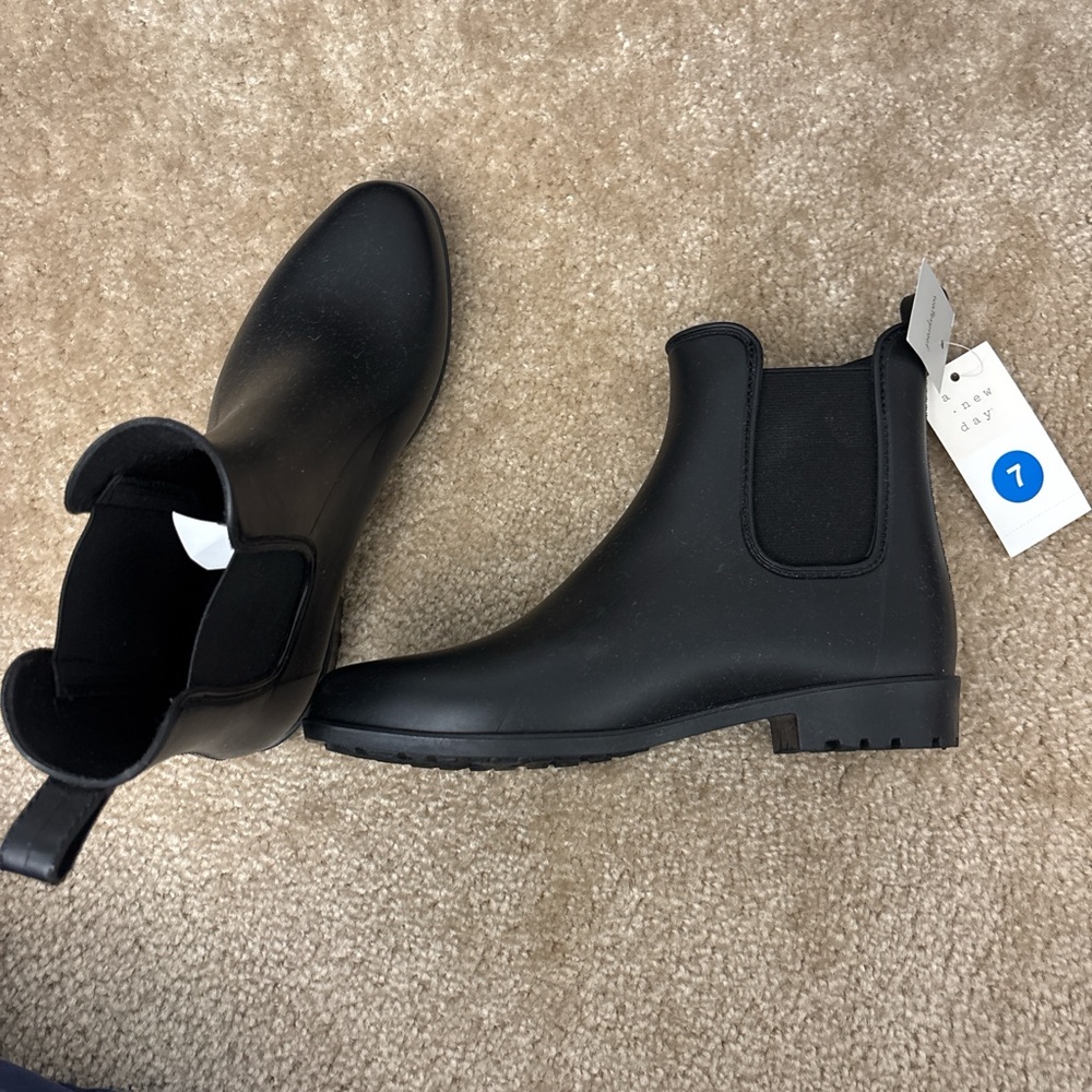 a new day Black Winter & Rain Boots